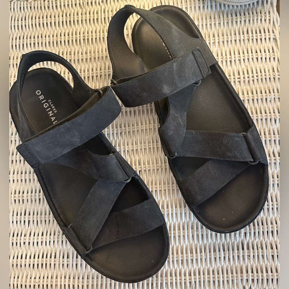 Clarks Originals Ranger Sport Sandals Black Nubuck Men’s US 9, EU 42
